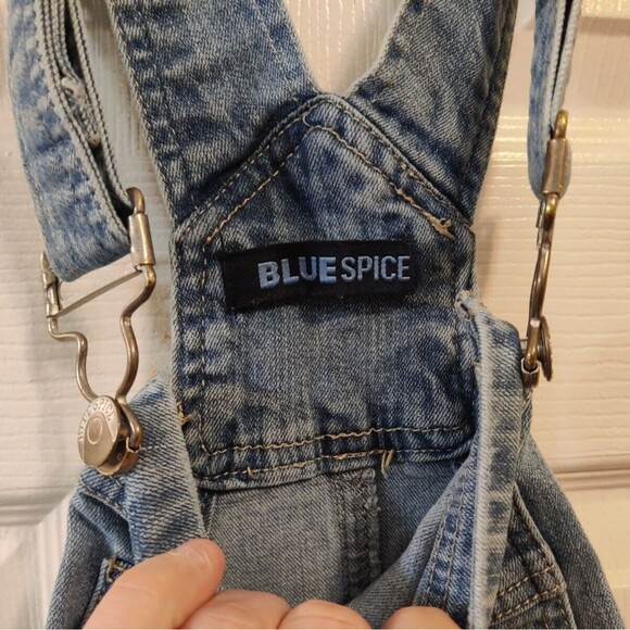 Blue Spice Distressed denim overalls Size 7 - Picture 9 of 16